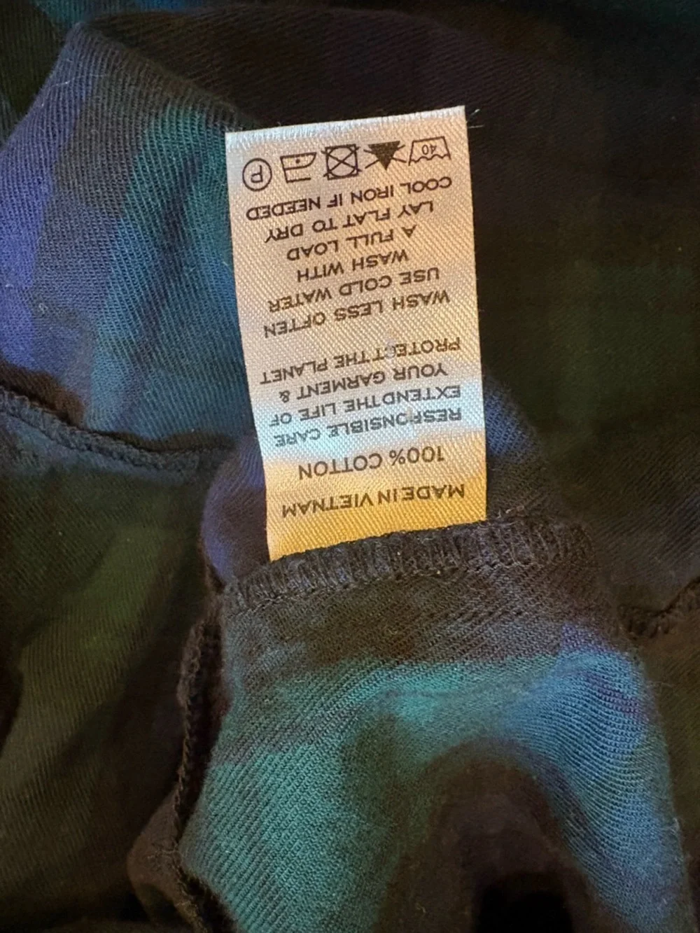 Hill House Nap Dress Blackwatch Plaid Smocked Tiered Maxi Dress - Navy & Green - Picture 6 of 6